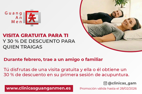 Visita gratuita para ti y 30% de descuento para quien traigas | Clínicas Guang An Men | Clínicas de Acupuntura