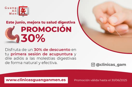 30% de descuento en tu 1ª visita para tratar los problemas digestivos | Clínicas Guang An Men | Clínicas de Acupuntura