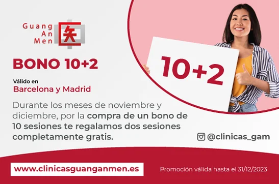 Por la compra de un bono de 10 sesiones, te regalamos dos | Clínicas Guang An Men | Clínicas de Acupuntura